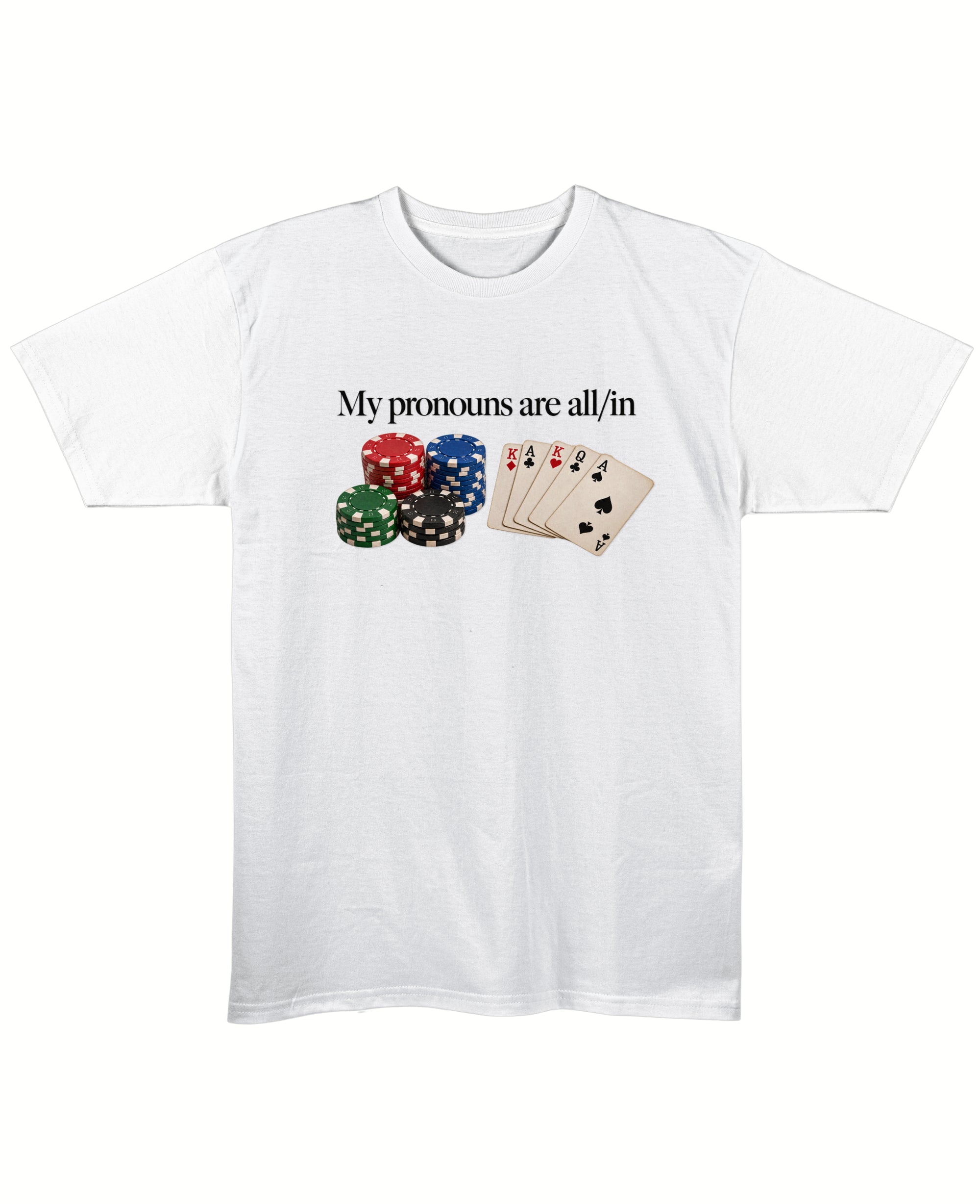 White Regular Fit T-shirt Front Design