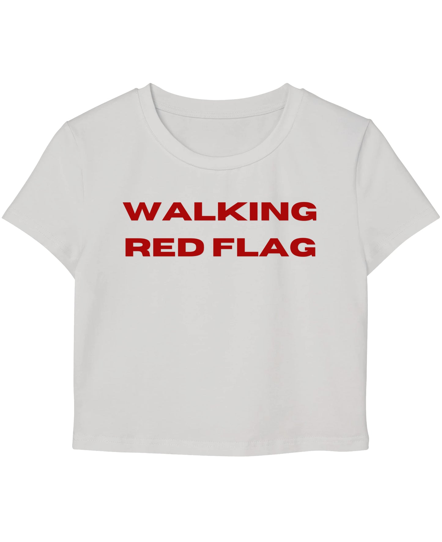 White Baby Tee Front Design