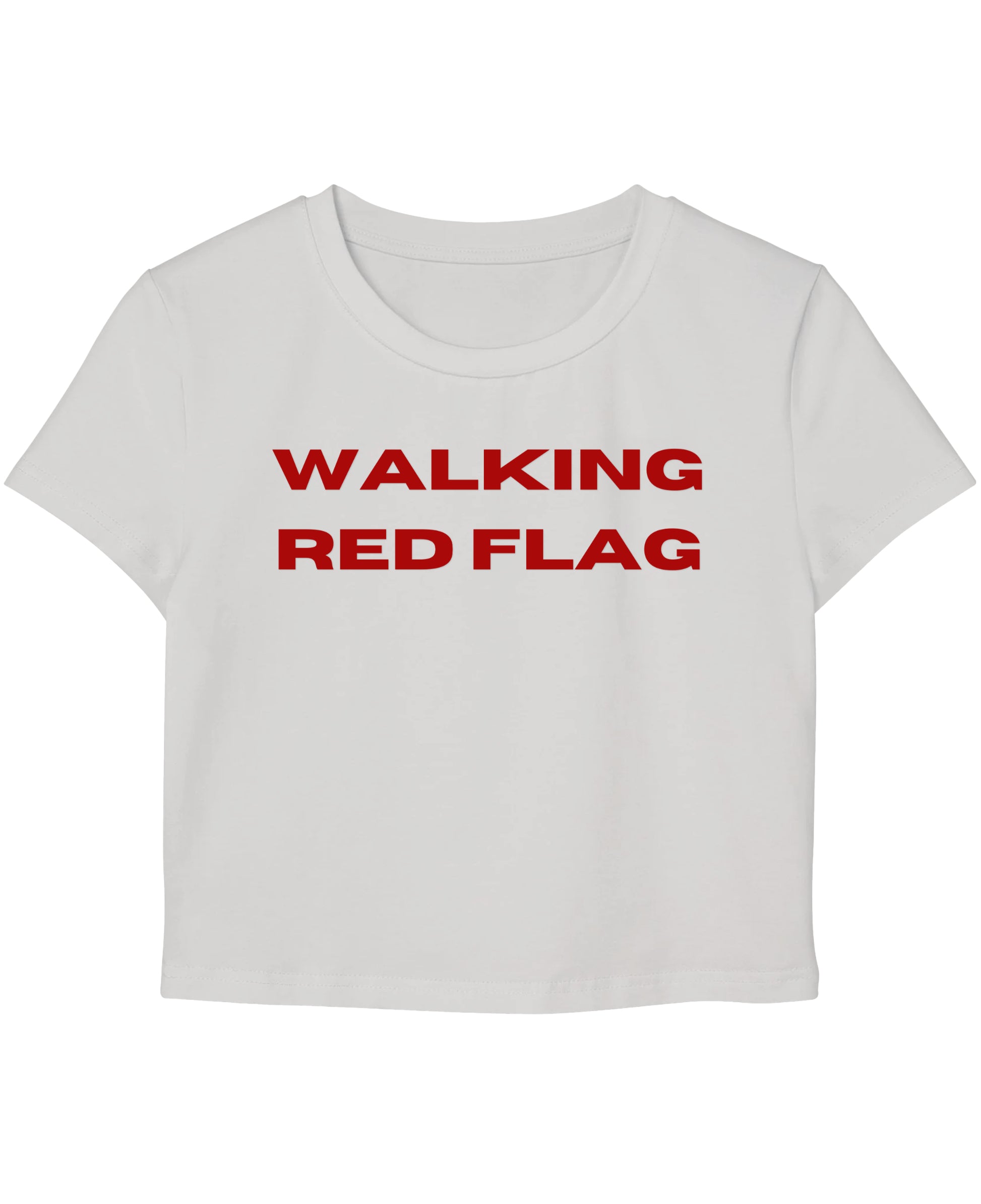 White Baby Tee Front Design