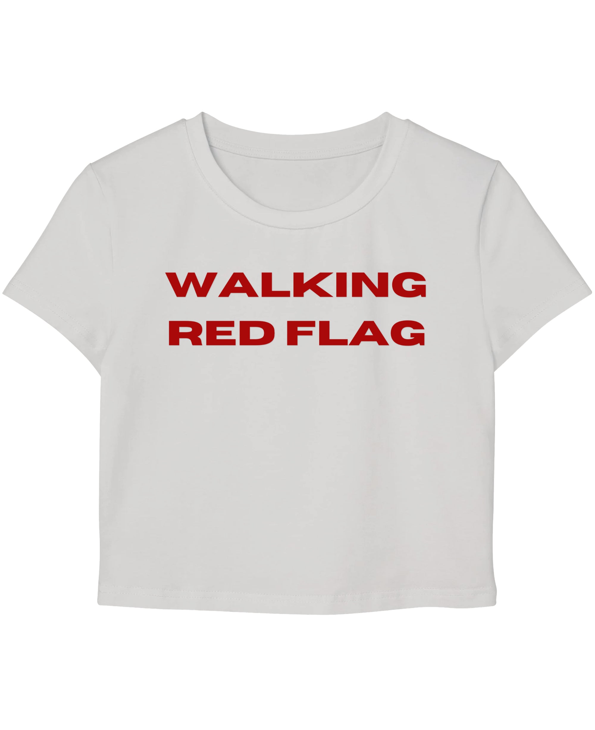 White Baby Tee Front Design