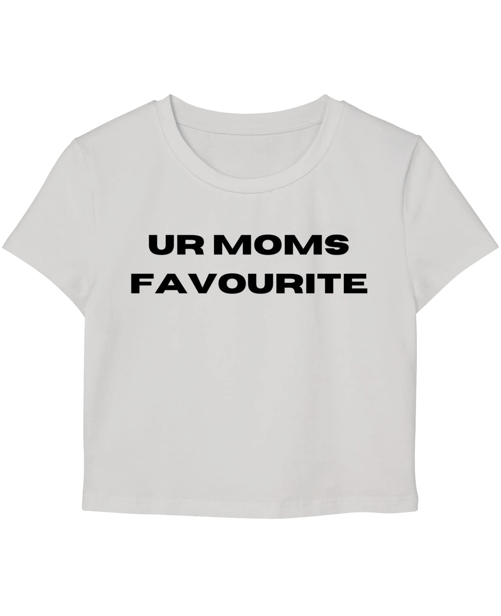 White Baby Tee Front Design