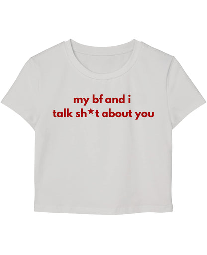 White Baby Tee Front Design