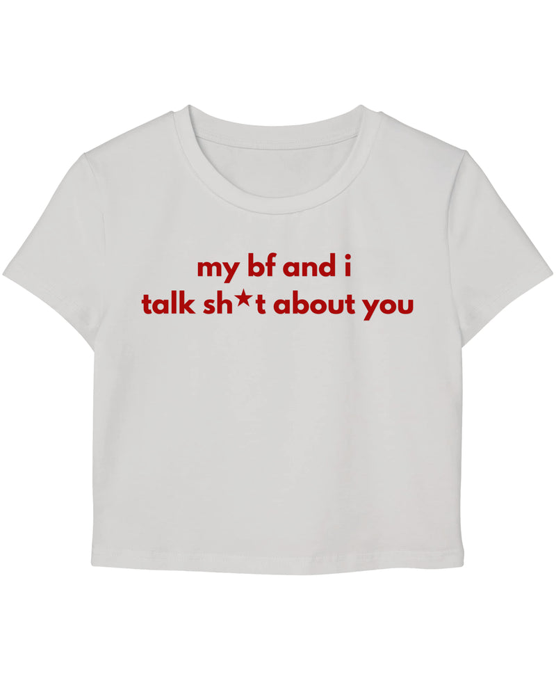 White Baby Tee Front Design