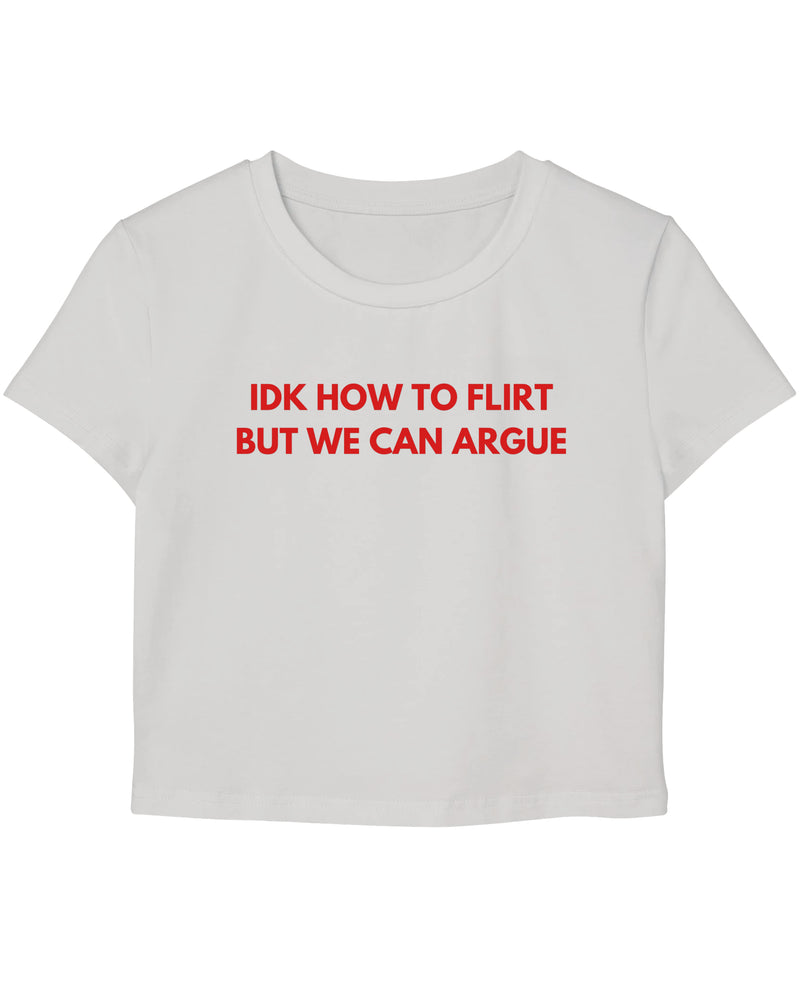 White Baby Tee Front Design