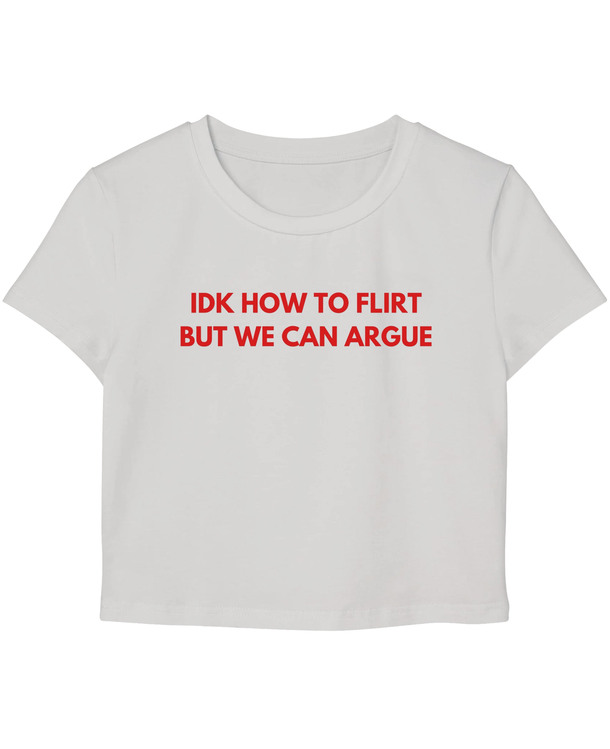 White Baby Tee Front Design
